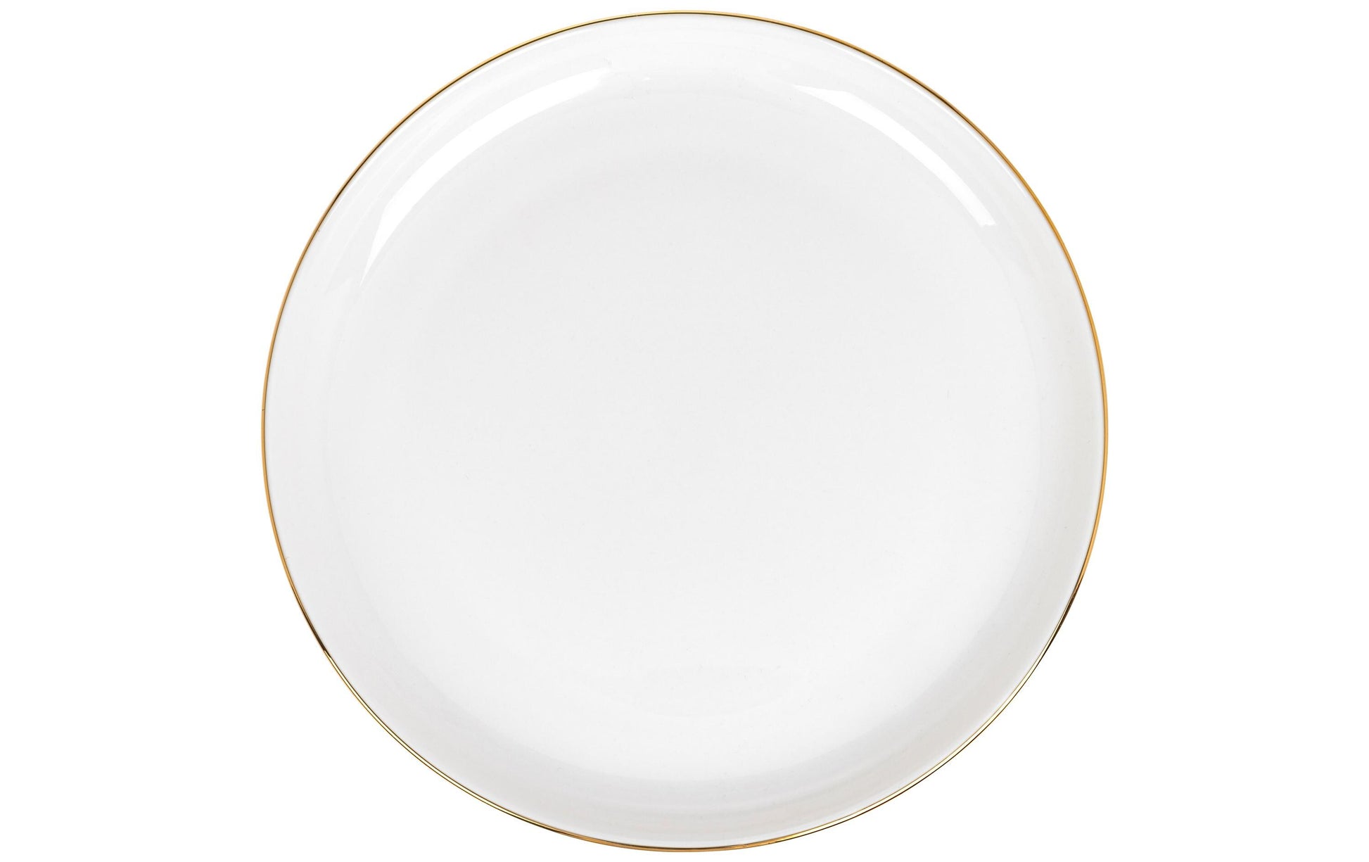 Furber. Furber Geschirrset – 20-teiliges Set, Ø 26,5 cm, Knochenporzellan, Weiss/Gold, spülmaschinenfest