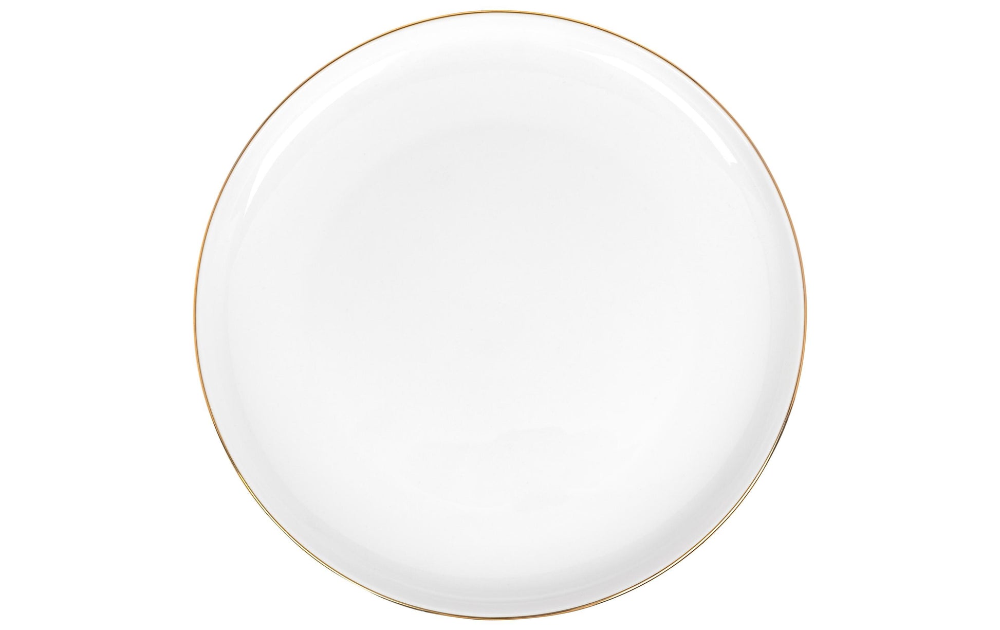 Furber. Furber Geschirrset – 20-teiliges Set, Ø 26,5 cm, Knochenporzellan, Weiss/Gold, spülmaschinenfest