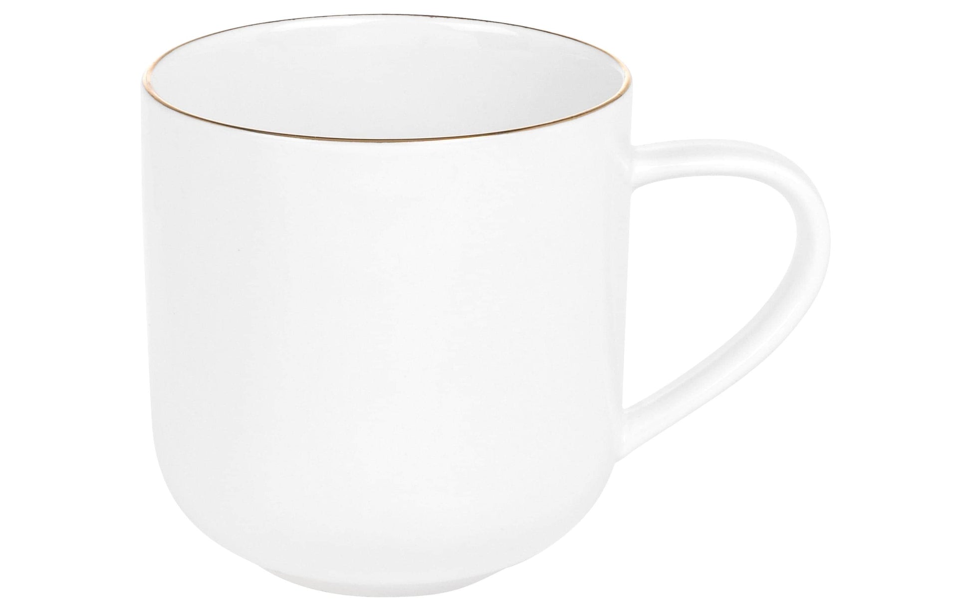 Furber. Furber Kaffeetasse 6er Set – 400 ml, Ø 9 cm, Knochenporzellan, Weiss, spülmaschinenfest