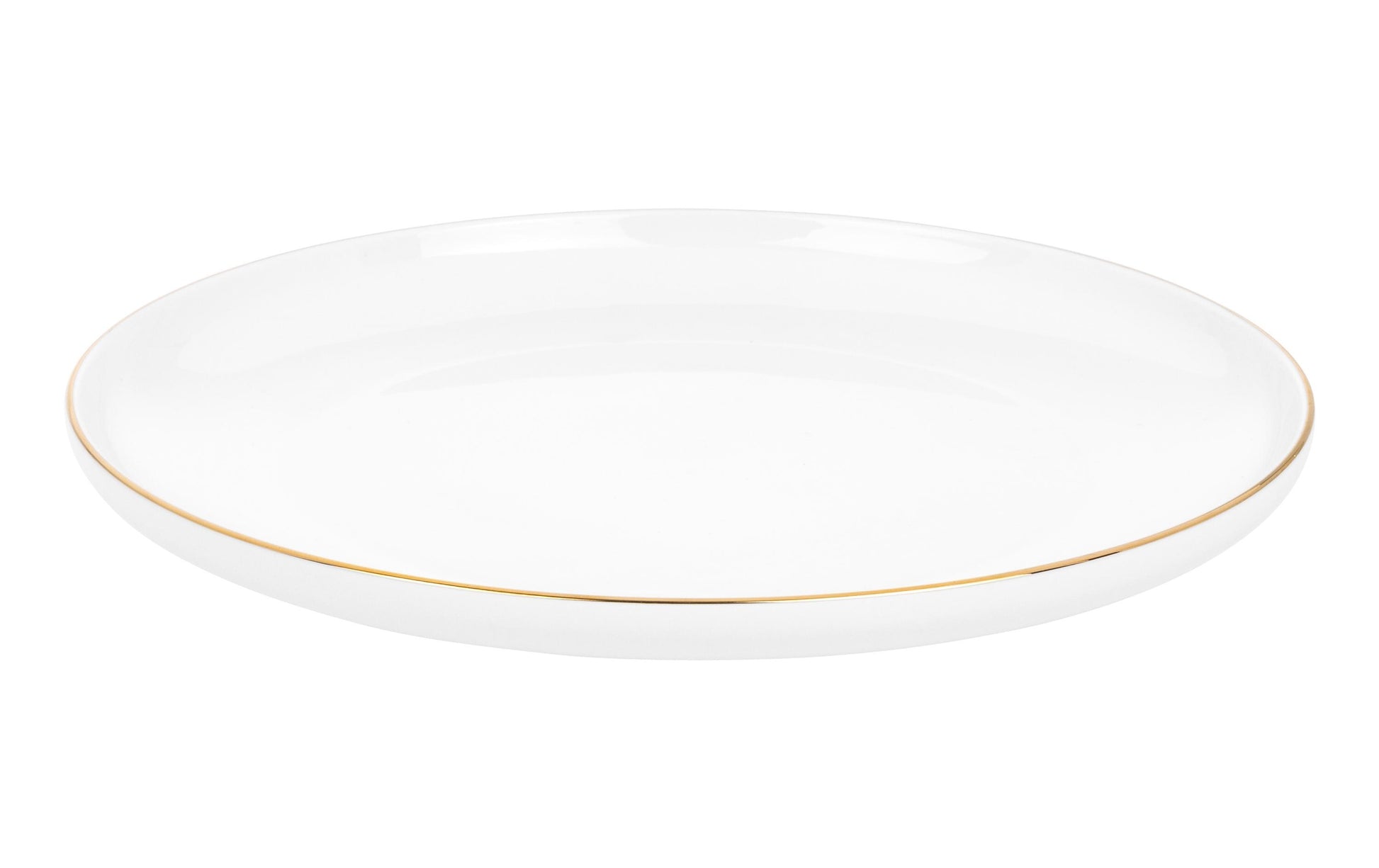 Furber. Furber Geschirrset – 20-teiliges Set, Ø 26,5 cm, Knochenporzellan, Weiss/Gold, spülmaschinenfest