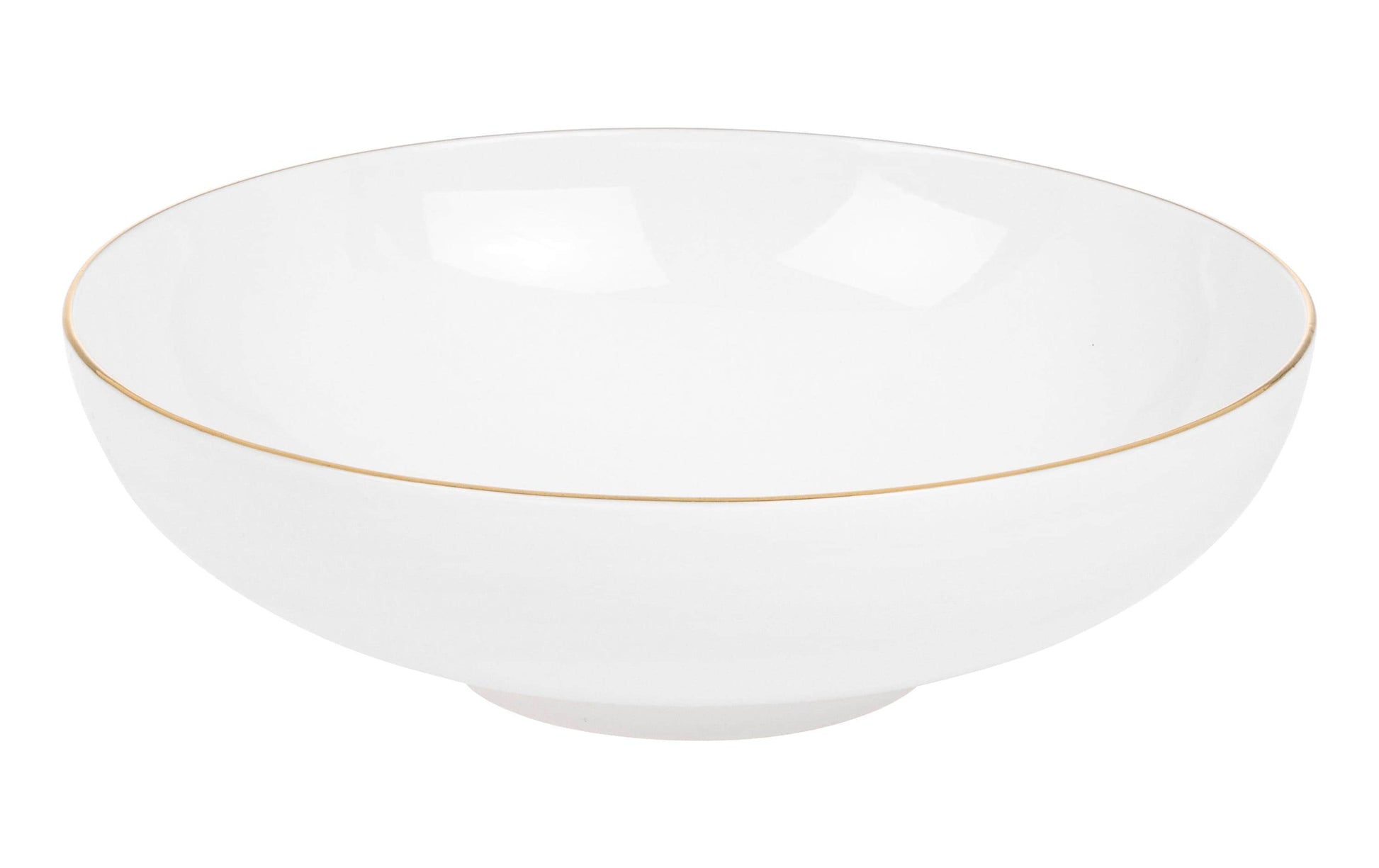 Furber. Furber Suppenschüssel – 6er Set, 800 ml, Ø 20,5 cm, Knochenporzellan, Weiss/Gold, spülmaschinenfest