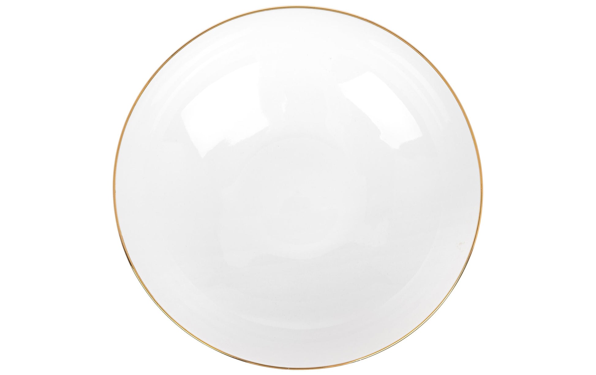 Furber. Furber Suppenschüssel – 6er Set, 800 ml, Ø 20,5 cm, Knochenporzellan, Weiss/Gold, spülmaschinenfest