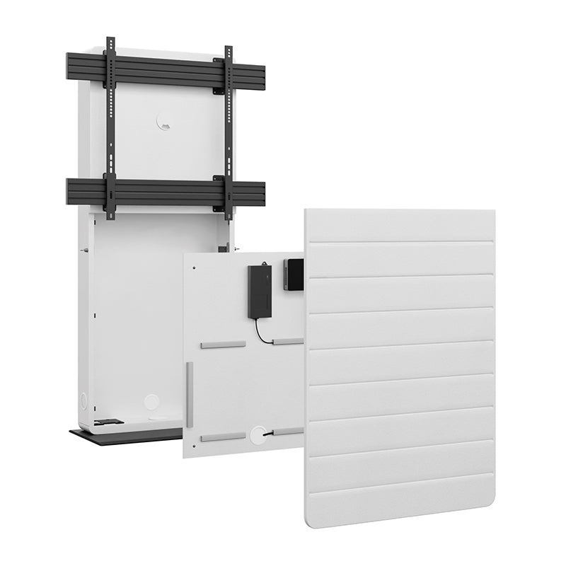 Hagor Digital-Signage-Stand für 75–86" Displays – VESA 900×800, abschliessbar – schwarz/weiss – CON-Line FS