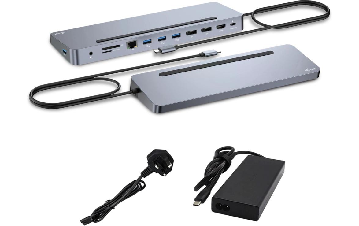 i-tec Dockingstation – USB-C, 2× DP, HDMI, 4× USB-A, 100 W PD, GbE, für Windows/Mac/ChromeOS