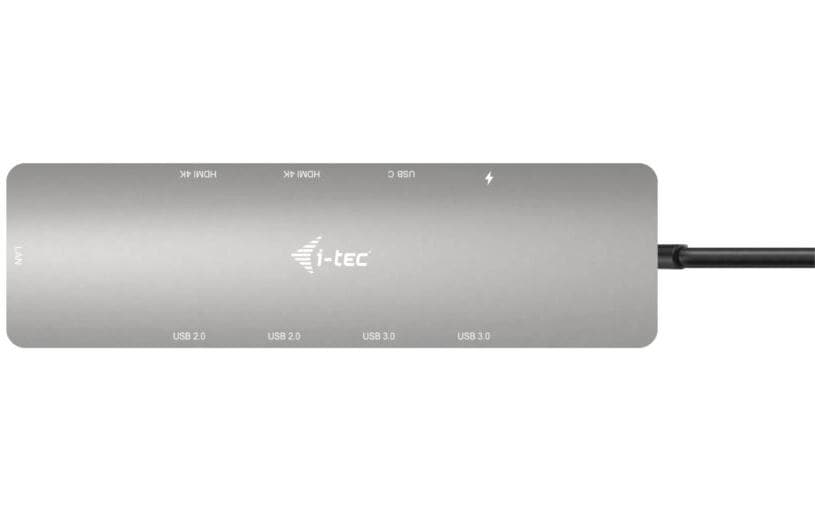 i-tec Metal Nano Dockingstation – USB-C, 2× HDMI, 4× USB-A, 100 W PD, GbE, für Windows/Mac/ChromeOS