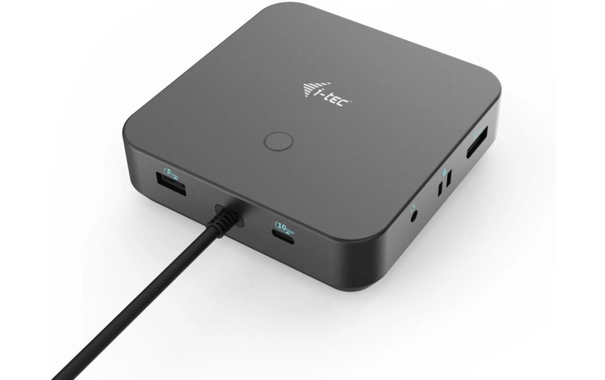 i-tec Dockingstation – USB-C, 2× DP, 1× HDMI, 5× USB-A, 2× USB-C, 100 W PD, GbE, 3,5 mm Audio