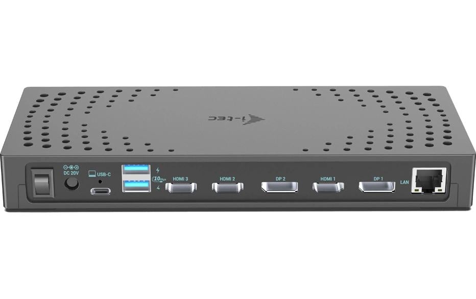 i-tec Dockingstation – USB-C, 2× DP, 3× HDMI, 4× USB-A, 2× USB-C, 100 W PD, GbE