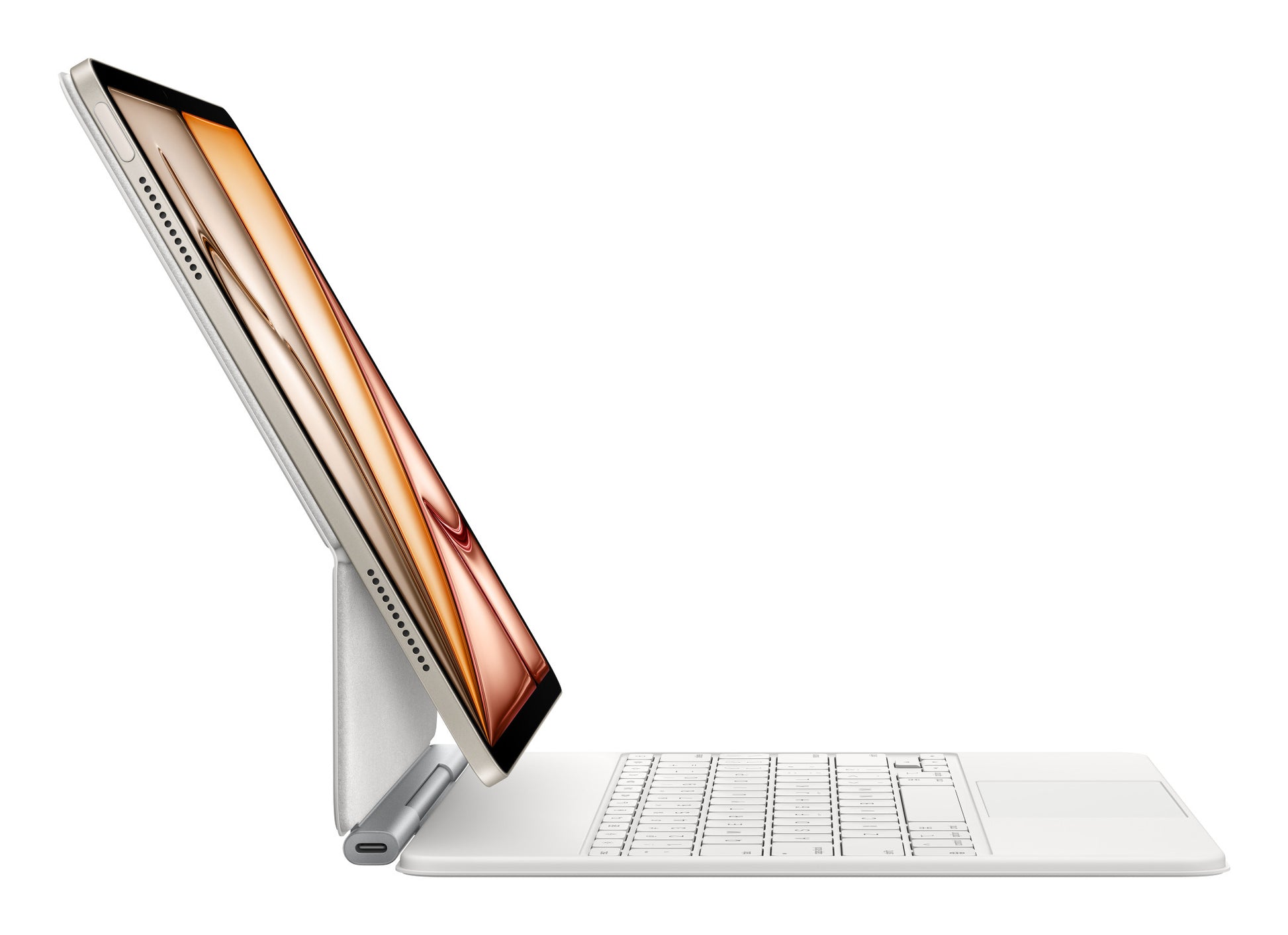 Apple Magic Keyboard Tastatur-Case für iPad Air 13" (M2–M3) – USB‑C, QWERTY (US), mit Trackpad – Weiss