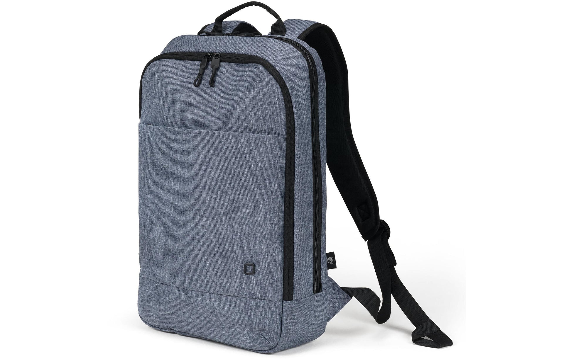 DICOTA Notebook-Rucksack Eco Backpack Slim MOTION – für 14,1", rPET-Polyester – Blue Denim, 270 × 410 × 100 mm