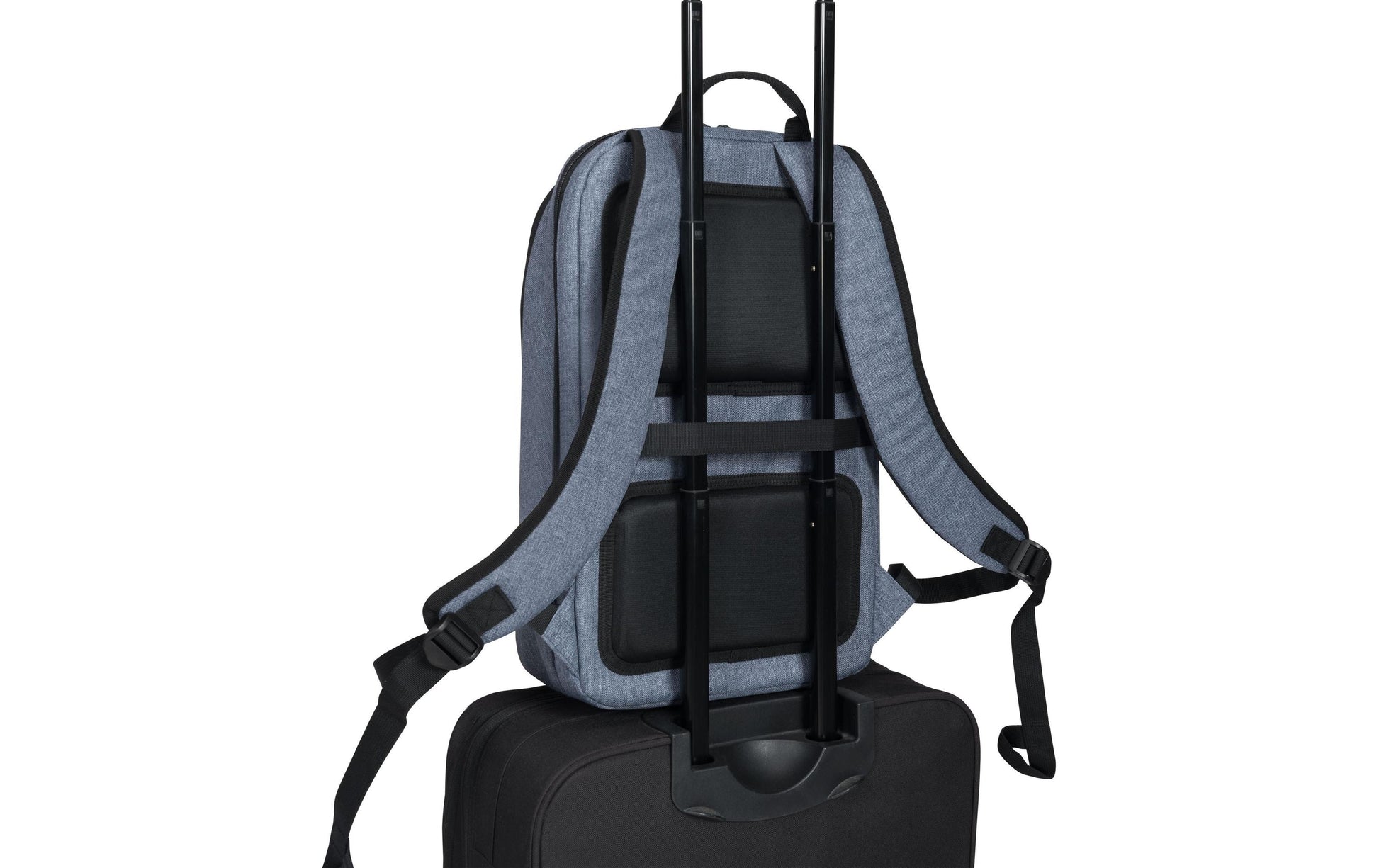 DICOTA Notebook-Rucksack Eco Backpack Slim MOTION – für 14,1", rPET-Polyester – Blue Denim, 270 × 410 × 100 mm