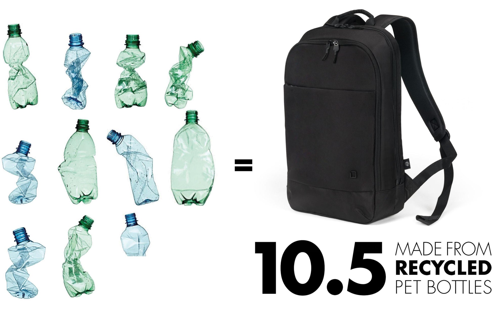 DICOTA Notebook-Rucksack bis 14,1" – Trolley-Haltegurt – Schwarz
