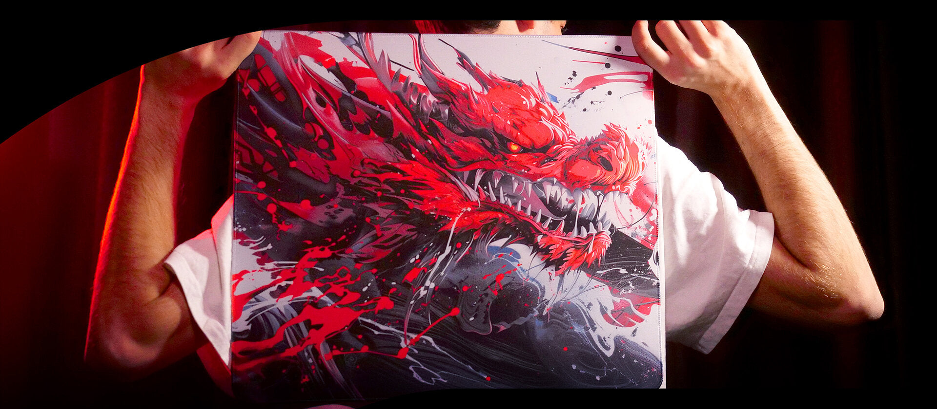 CHERRY XTRFY GP6 Hydrus – Gaming-Mauspad – 460 × 400 mm, Tuch, Gummi, Mehrfarbig, gestickte Kanten