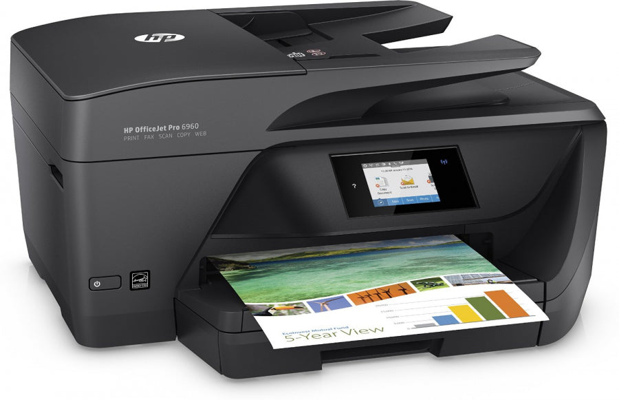 HP OfficeJet Pro 6960 – Farbtintenstrahl-Multifunktionsdrucker, A4, 4-in-1, Duplex, ADF, WLAN, AirPrint