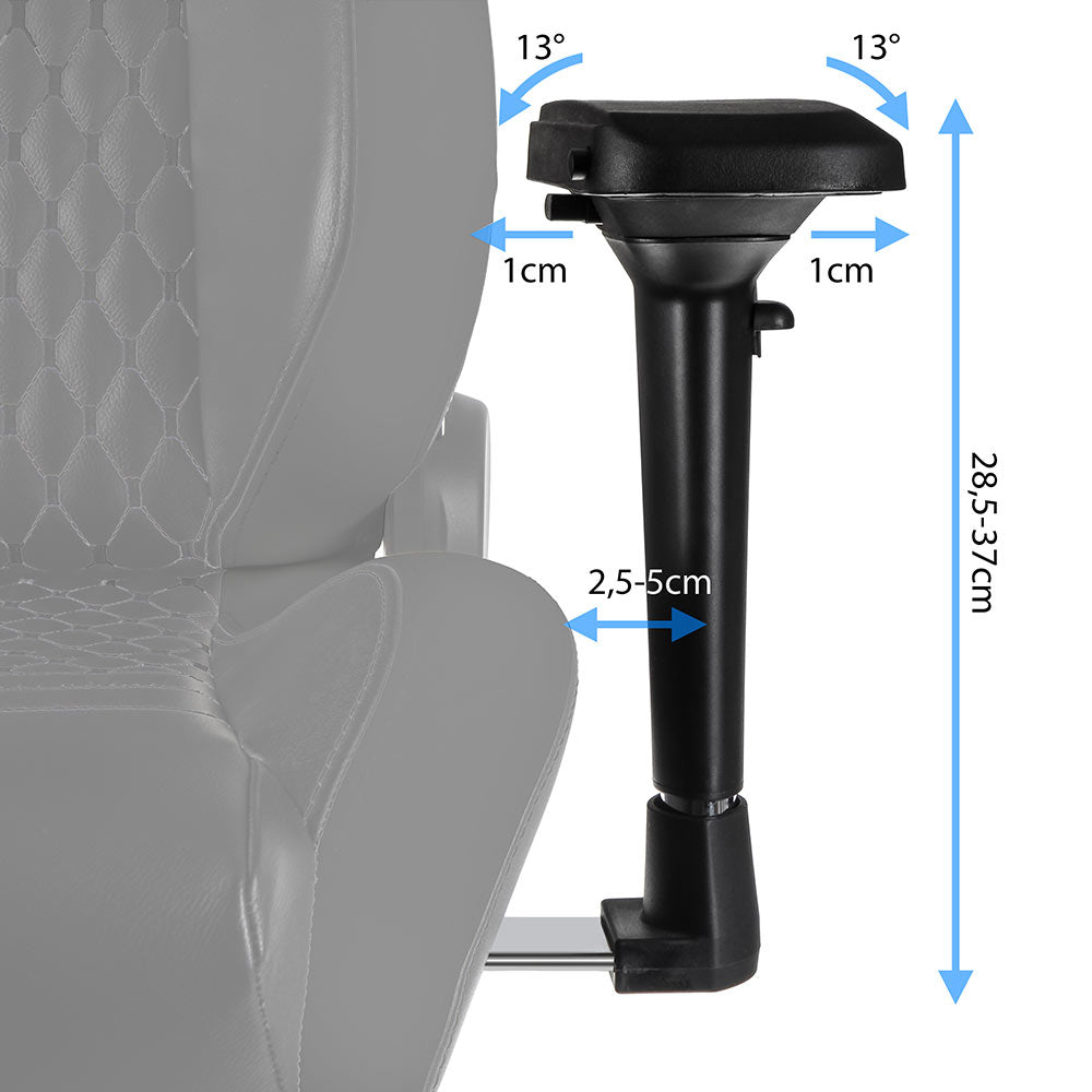 Noblechairs Gamingstuhl Epic – Sitzhöhe 49,5–59,5 cm, 120 kg, Schwarz/Rot