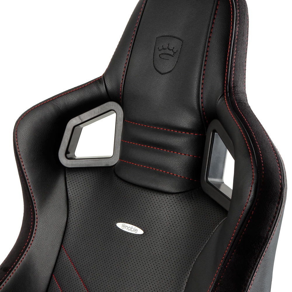 Noblechairs Gamingstuhl Epic – Sitzhöhe 49,5–59,5 cm, 120 kg, Schwarz/Rot