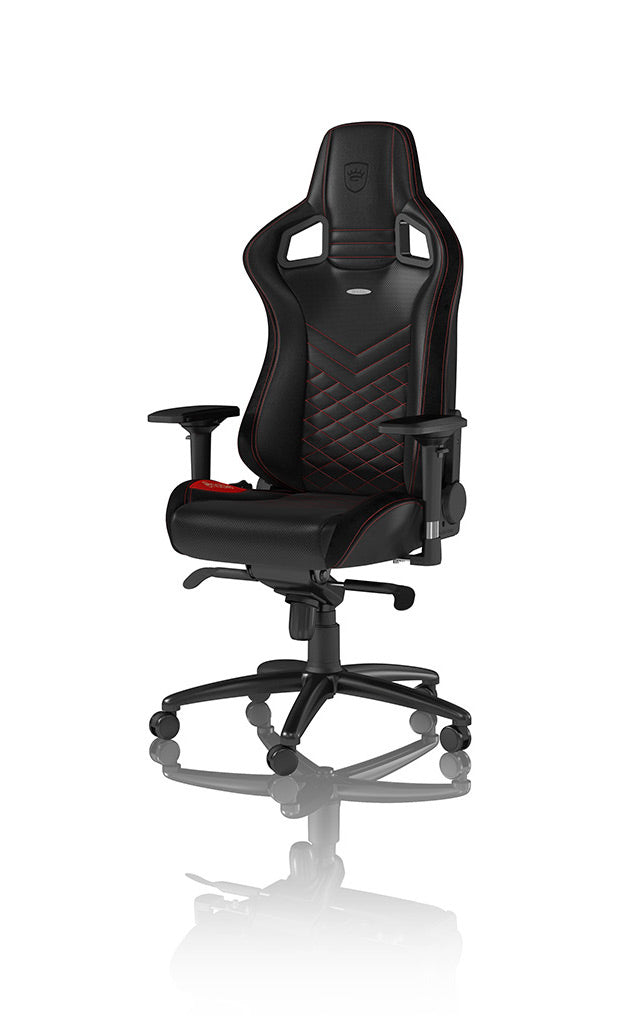 Noblechairs Gamingstuhl Epic – Sitzhöhe 49,5–59,5 cm, 120 kg, Schwarz/Rot