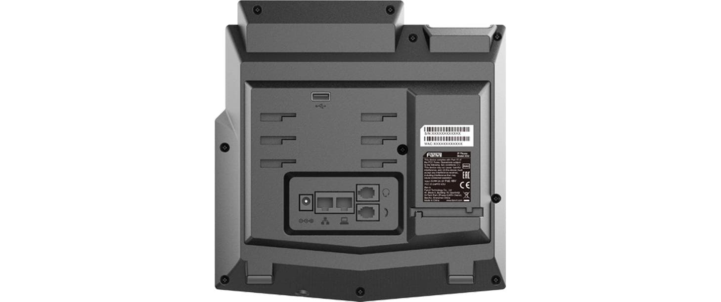 Fanvil X5U V2 – IP-Telefon, 16 SIP-Konten, 3,5", BT, Gigabit, PoE, für Yeastar, Schwarz