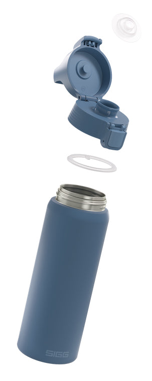 SIGG Shield One Trinkflasche 750 ml – Edelstahl, Klappdeckel, Tiefblau