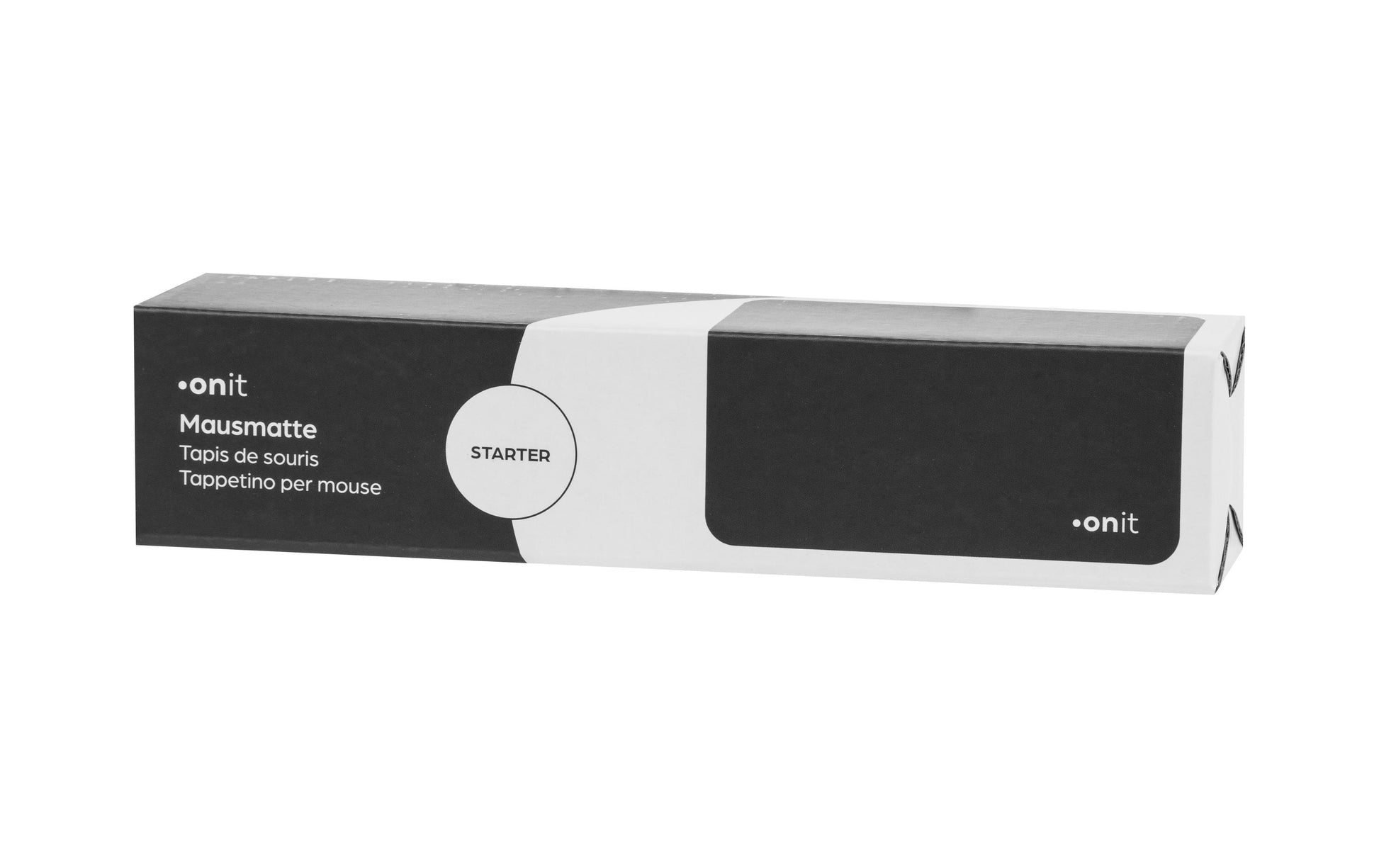 ONIT Starter – Mauspad – 230 × 200 mm, Gummi, Textil, Schwarz, Anti-Rutsch-Basis
