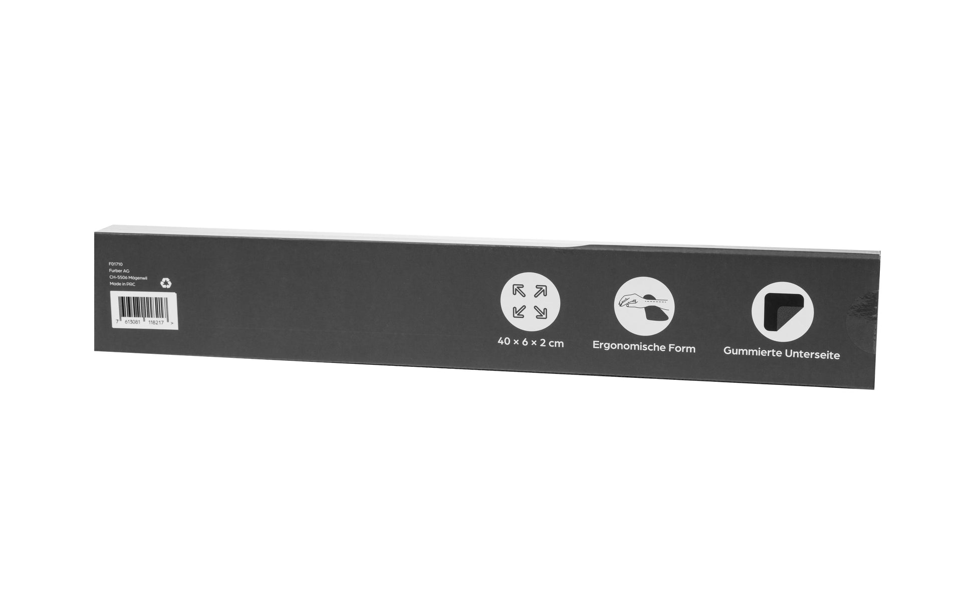 ONIT Handgelenkauflage für Tastatur – Gel – Schwarz – 400 × 60 mm – rutschfest
