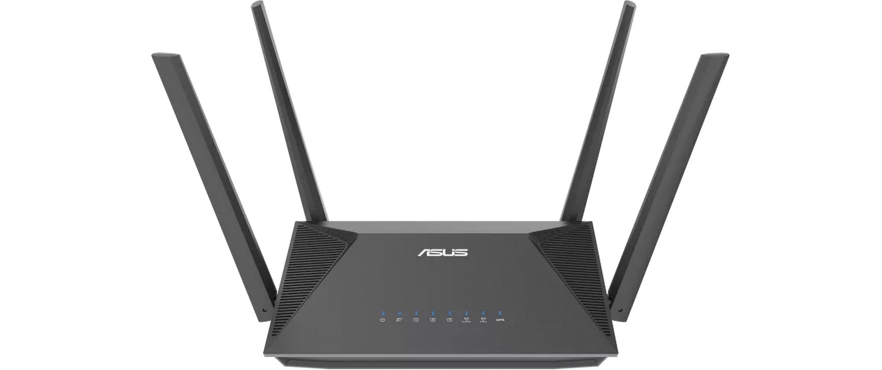 ASUS RT-AX52 – Wi-Fi 6 Router, Dual-Band (2,4/5 GHz), AX1800, 4× GbE, Schwarz