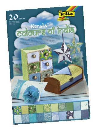 Folia Motivblock Kerala – A4 – 50–175 g/m² – sortiert – 20 Blätter