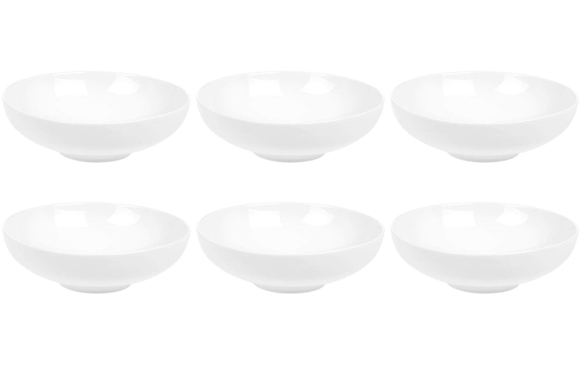 Furber. Furber Suppenschüsseln – 6er Set, 800 ml, Ø 20,5 cm, H 6,3 cm, Knochenporzellan