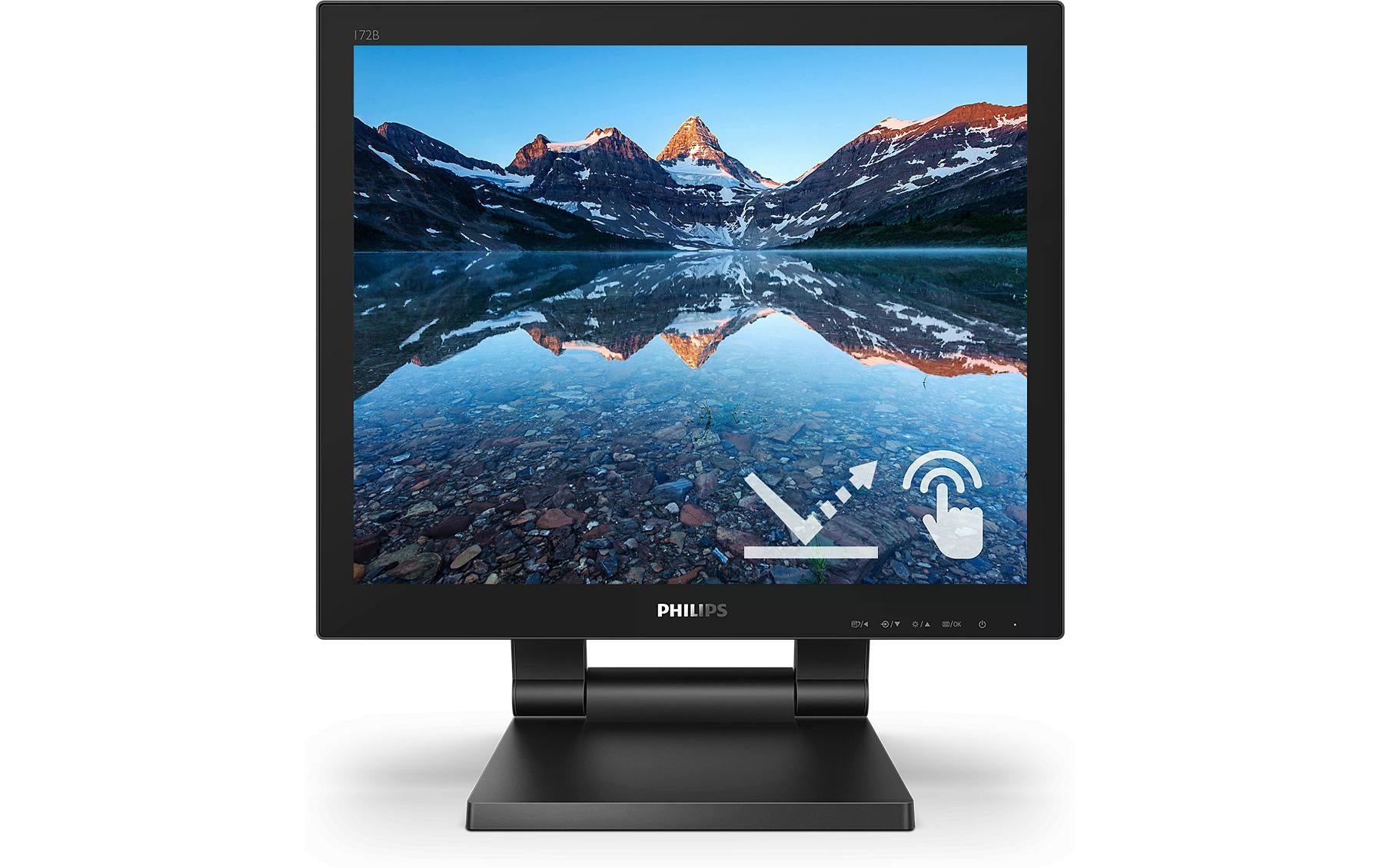 Philips 172B9TL/00 – Monitor, 17", 1280 × 1024 (SXGA), TN, Touch, 60 Hz, 250 cd/m², VESA 100 × 100, Schwarz