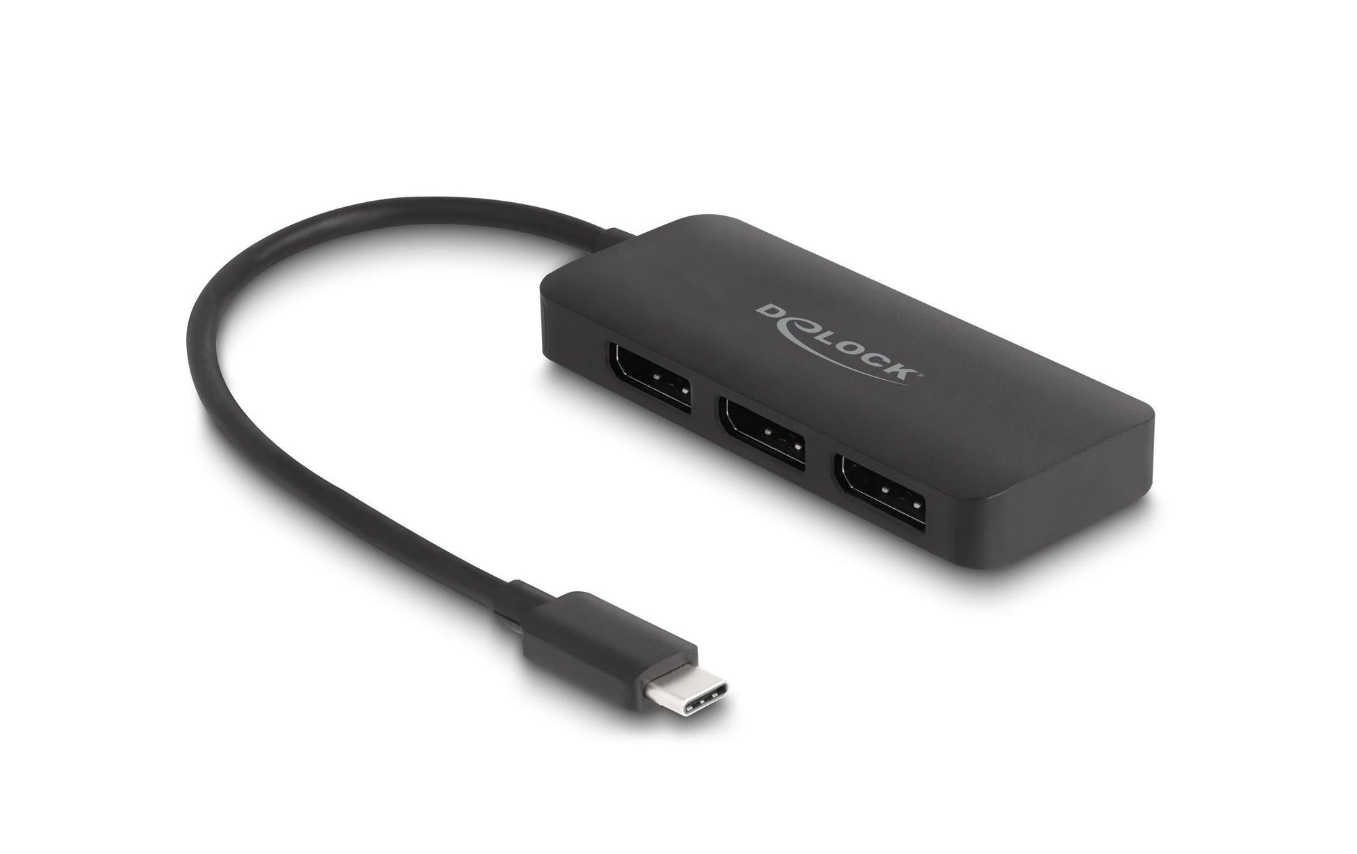 DeLOCK Multi-Monitor-Adapter USB-C zu 3× DisplayPort – 4K (3840 × 2160) @ 60 Hz, 0,15 m, DisplayPort 1.4