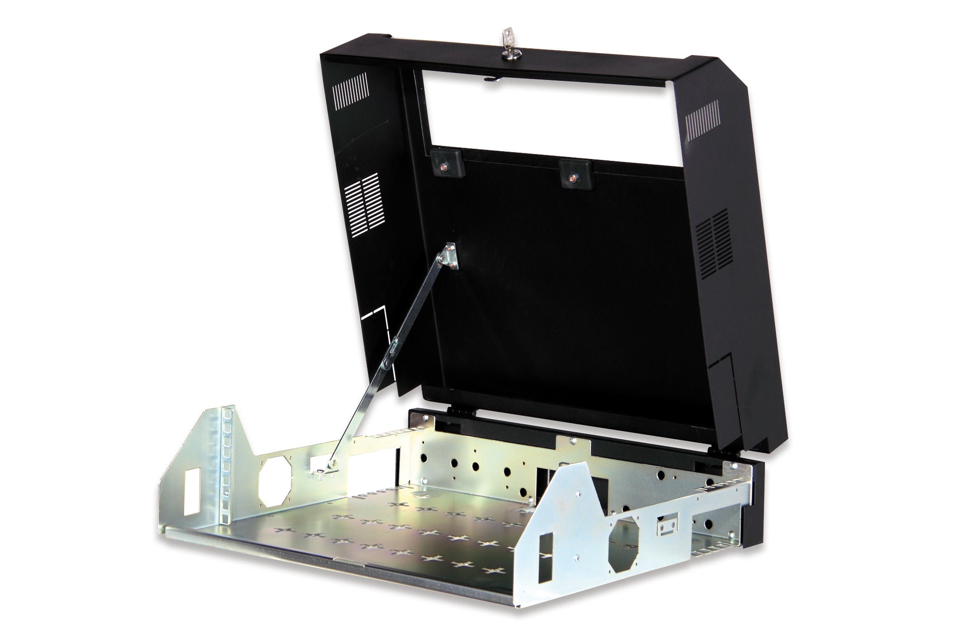 Digitus SOHO Slim – 19" Wandverteiler 3U, IP20, abschliessbar, 525 × 475 × 145 mm, schwarz, Metall