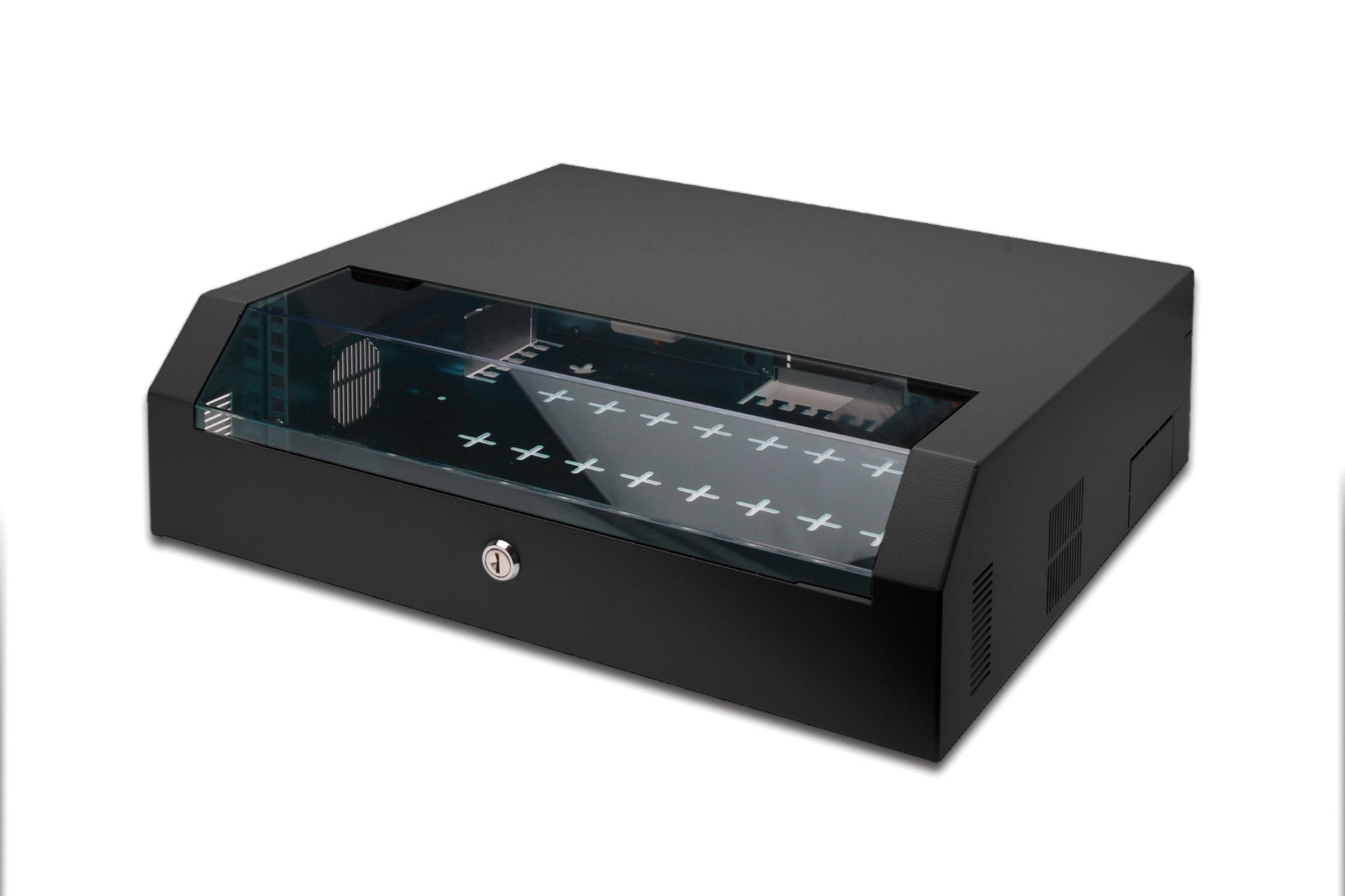 Digitus SOHO Slim – 19" Wandverteiler 3U, IP20, abschliessbar, 525 × 475 × 145 mm, schwarz, Metall