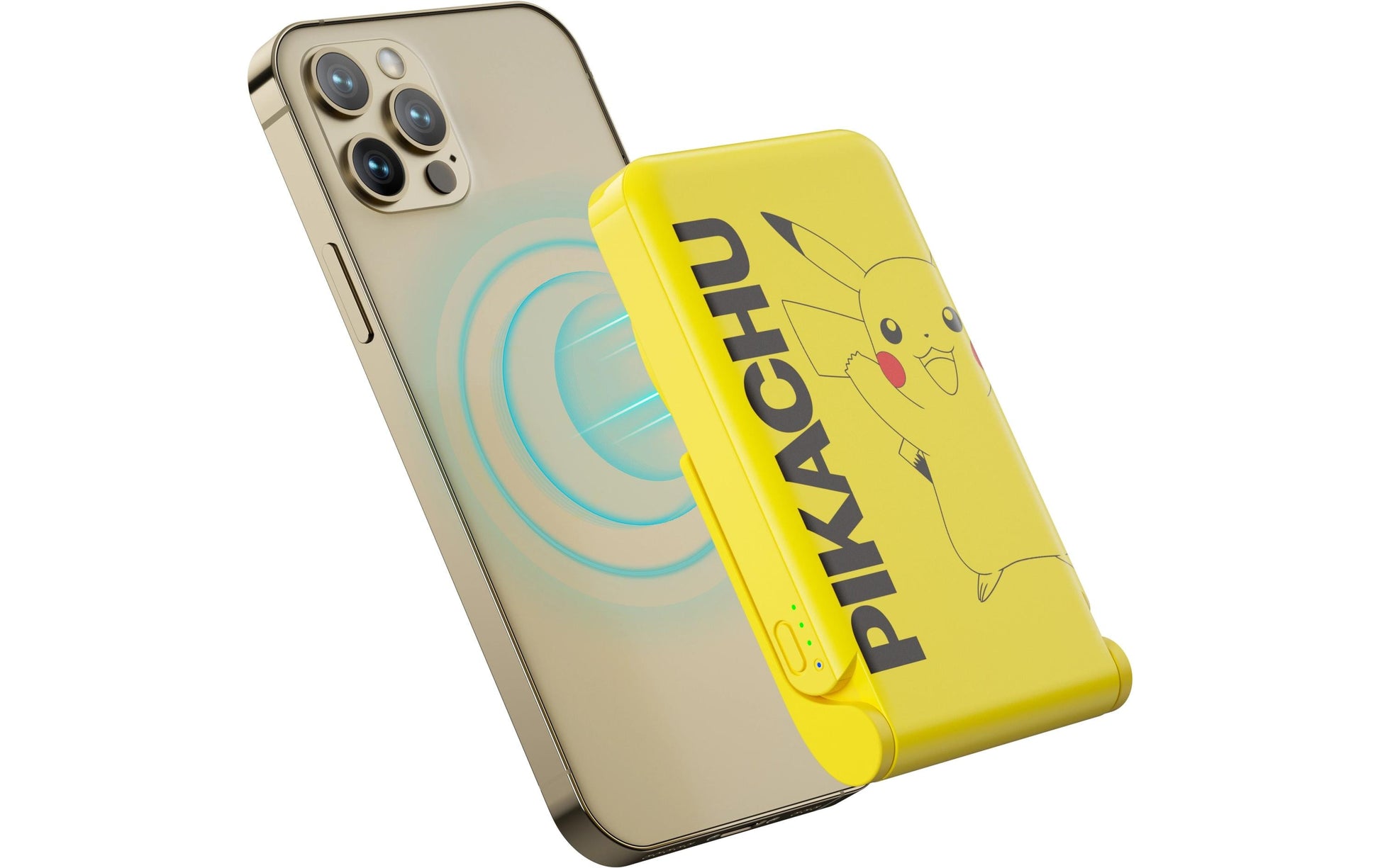 OTL Technologies Powerbank 5000 mAh, PD 20 W, 1× USB-C, Kabelloses Laden, für Smartphones, Gelb