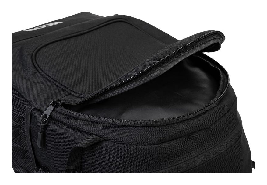 KOOR Sportrucksack F02643 – 30 l, mit Ballnetz, 600D Polyester – Schwarz, 435 × 235 × 310 mm