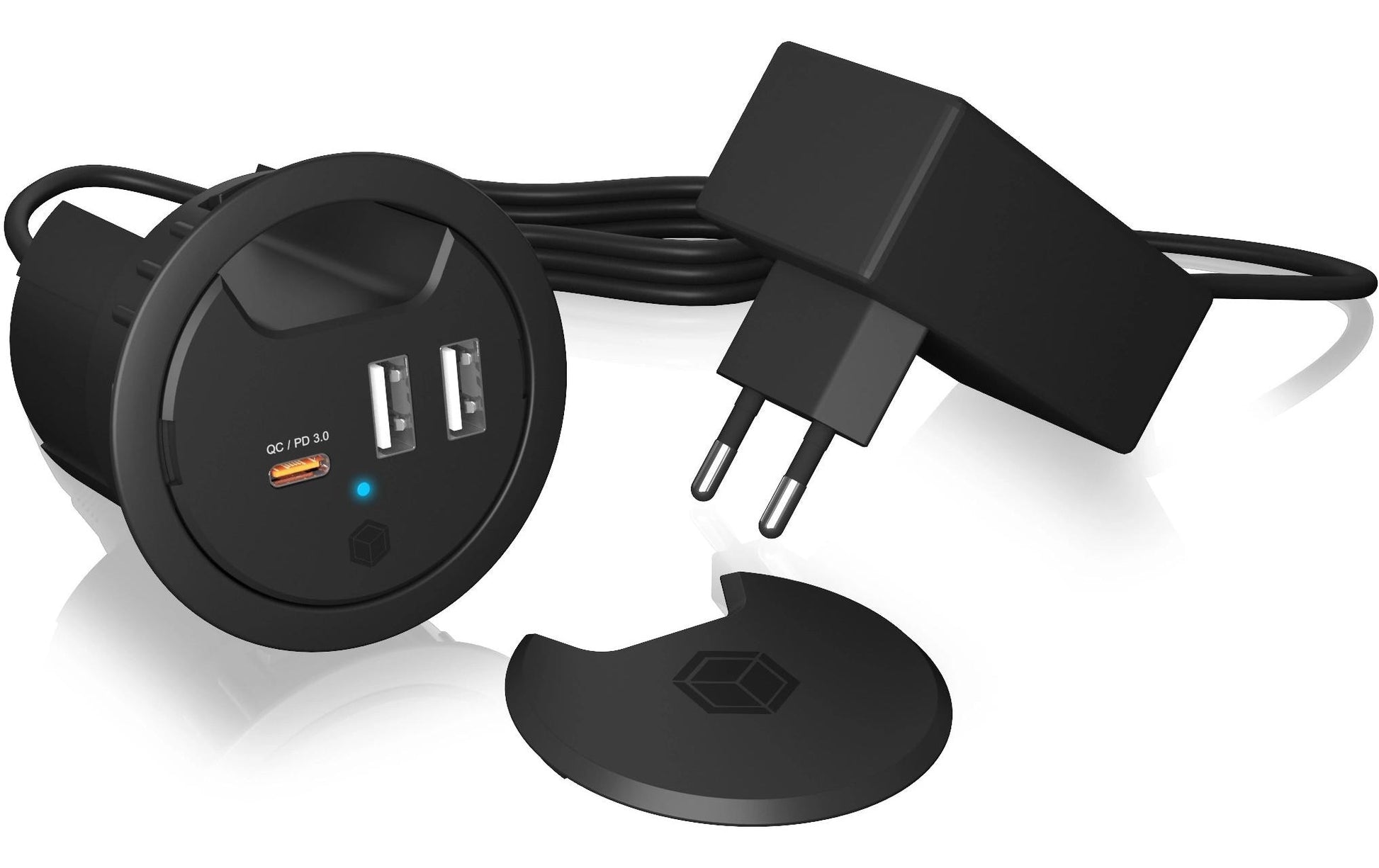 RaidSonic IB-1407 USB-Hub – USB-C, 2× USB-A