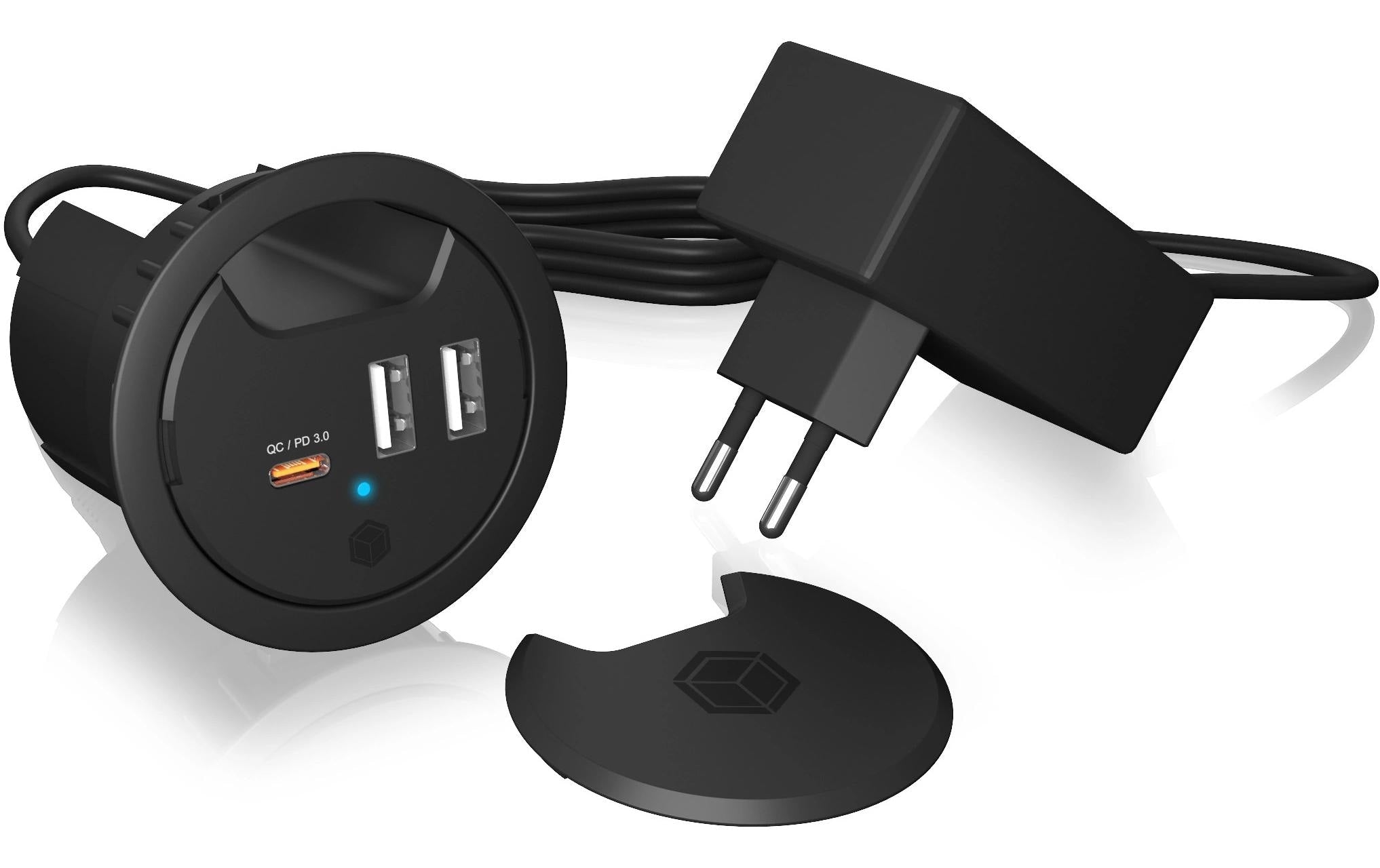 RaidSonic IB-1407 USB-Hub – USB-C, 2× USB-A
