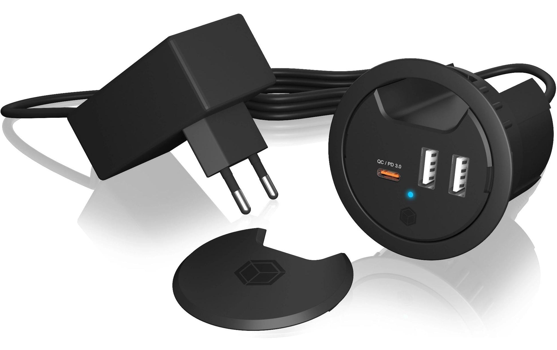 RaidSonic IB-1407 USB-Hub – USB-C, 2× USB-A
