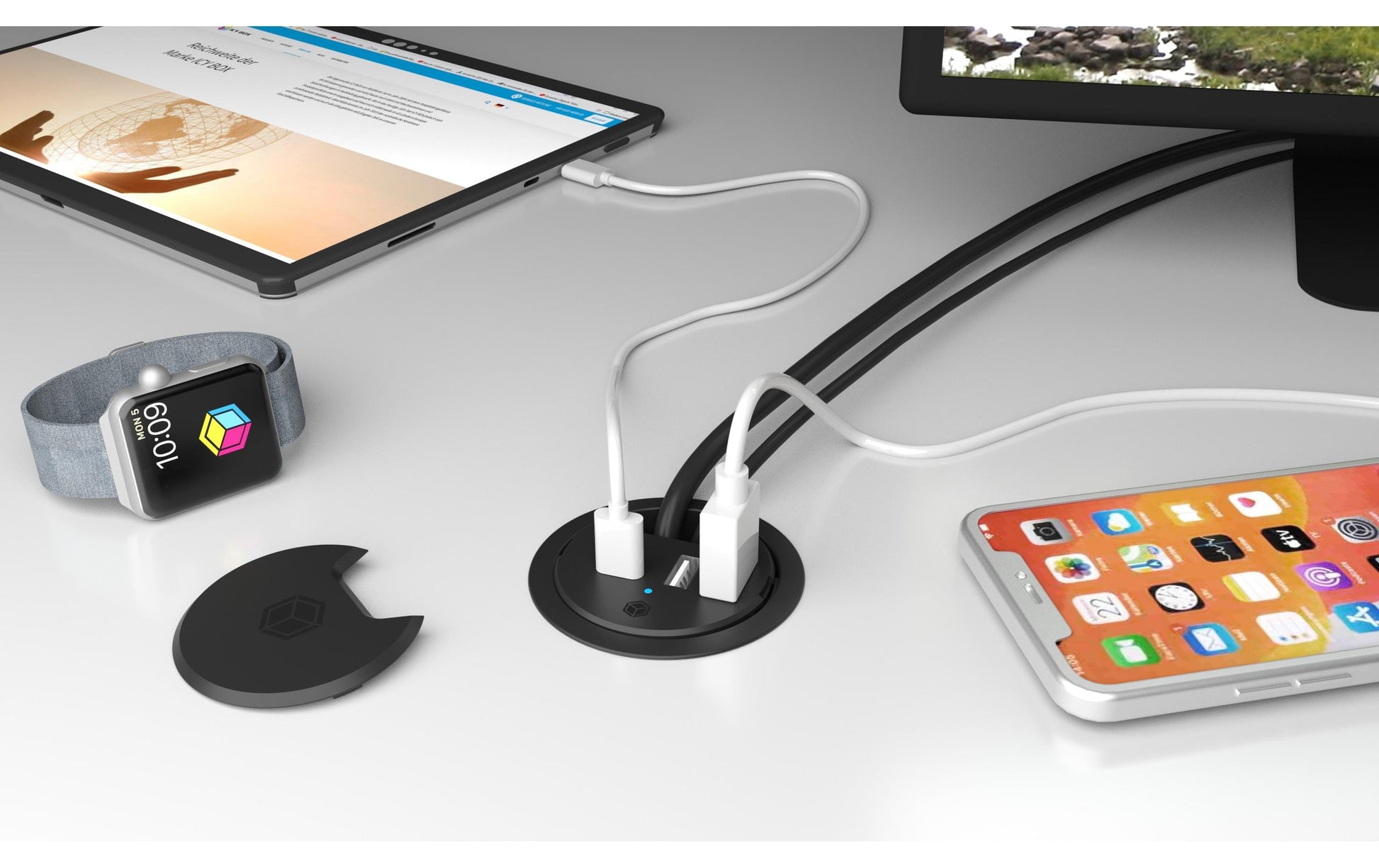 RaidSonic IB-1407 USB-Hub – USB-C, 2× USB-A