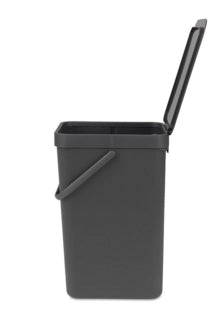 Brabantia Recyclingbox Sort & Go – 16 l – Kunststoff, rechteckig – dunkelgrau