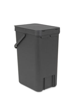 Brabantia Recyclingbox Sort & Go – 16 l – Kunststoff, rechteckig – dunkelgrau