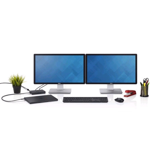 DELL WD15 Dockingstation – USB-C, 1× DP, 1× HDMI, 1× VGA, 5× USB-A, GbE, 3,5 mm Audio, für Windows