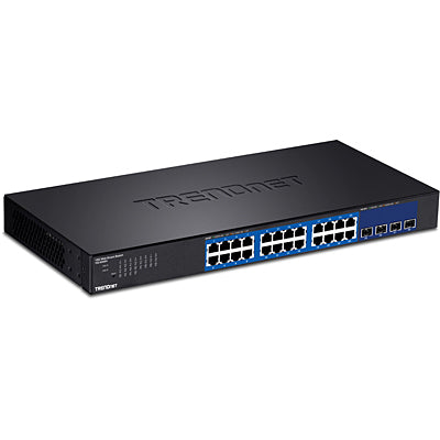 TRENDnet TEG-30284 – Managed L2 Switch – 24× 1G, 4× SFP+, 19", 1U