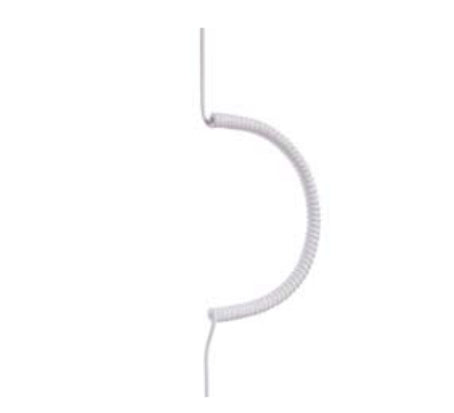 Bachmann Spiralkabel Stromkabel – offenes Ende–offenes Ende, 5 m, 3×1,5 mm², Weiss