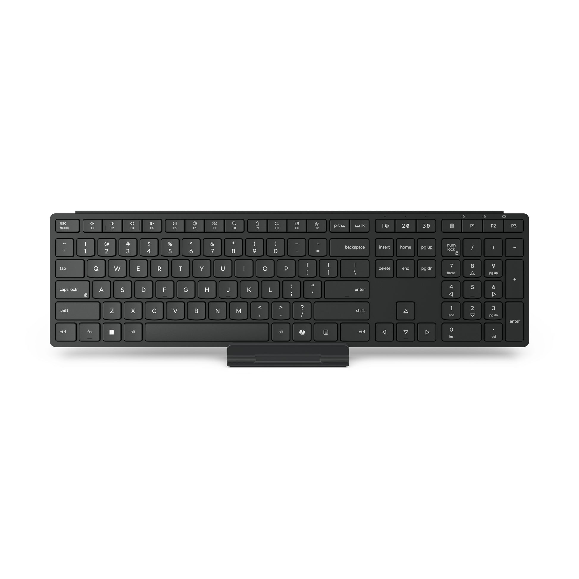 Lenovo Keyboard Home/Office RF – Tastatur – Membran – Bluetooth & 2,4 GHz (USB-A Empfänger) – Schwarz