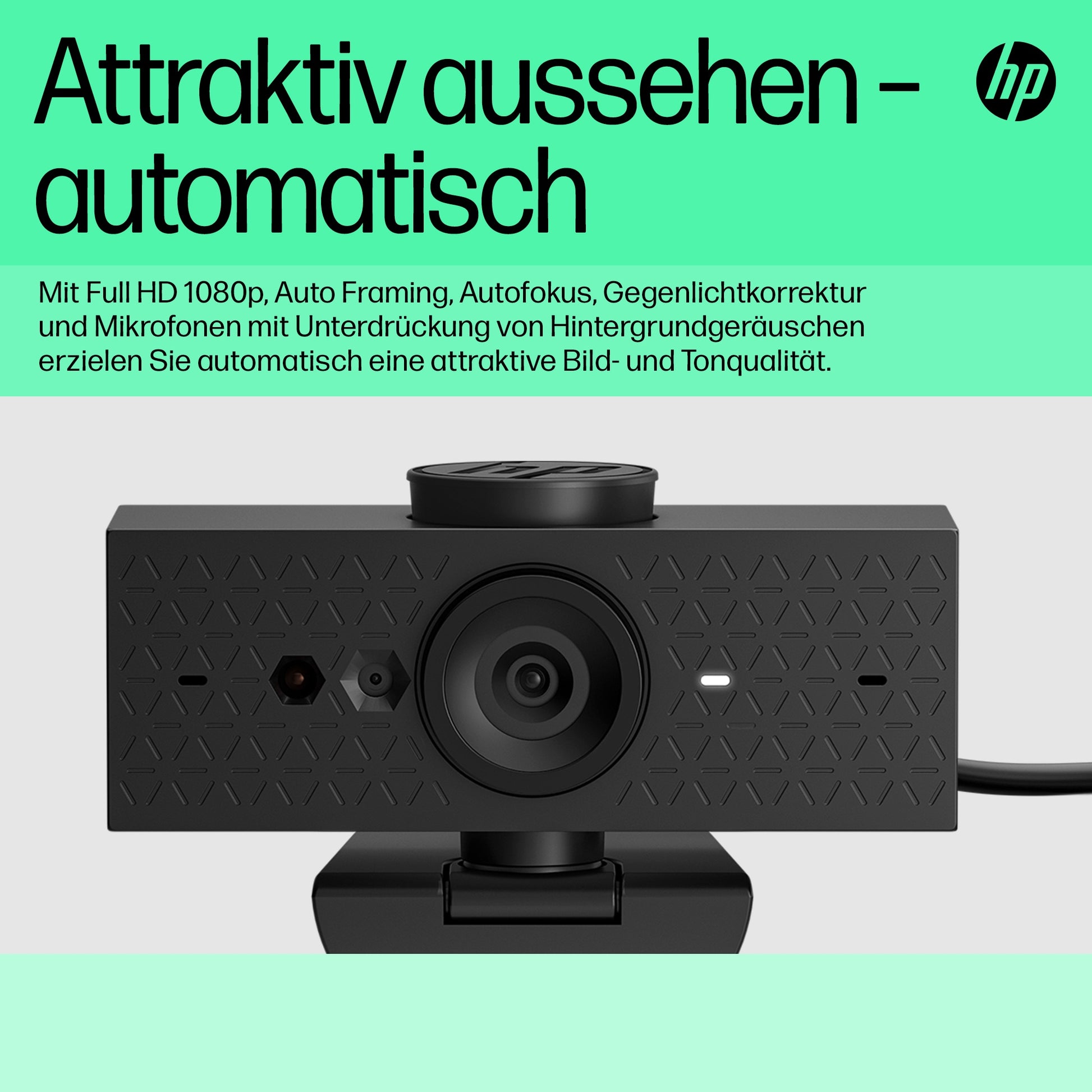HP 625 Webcam – Full HD 1080p, USB – Schwarz