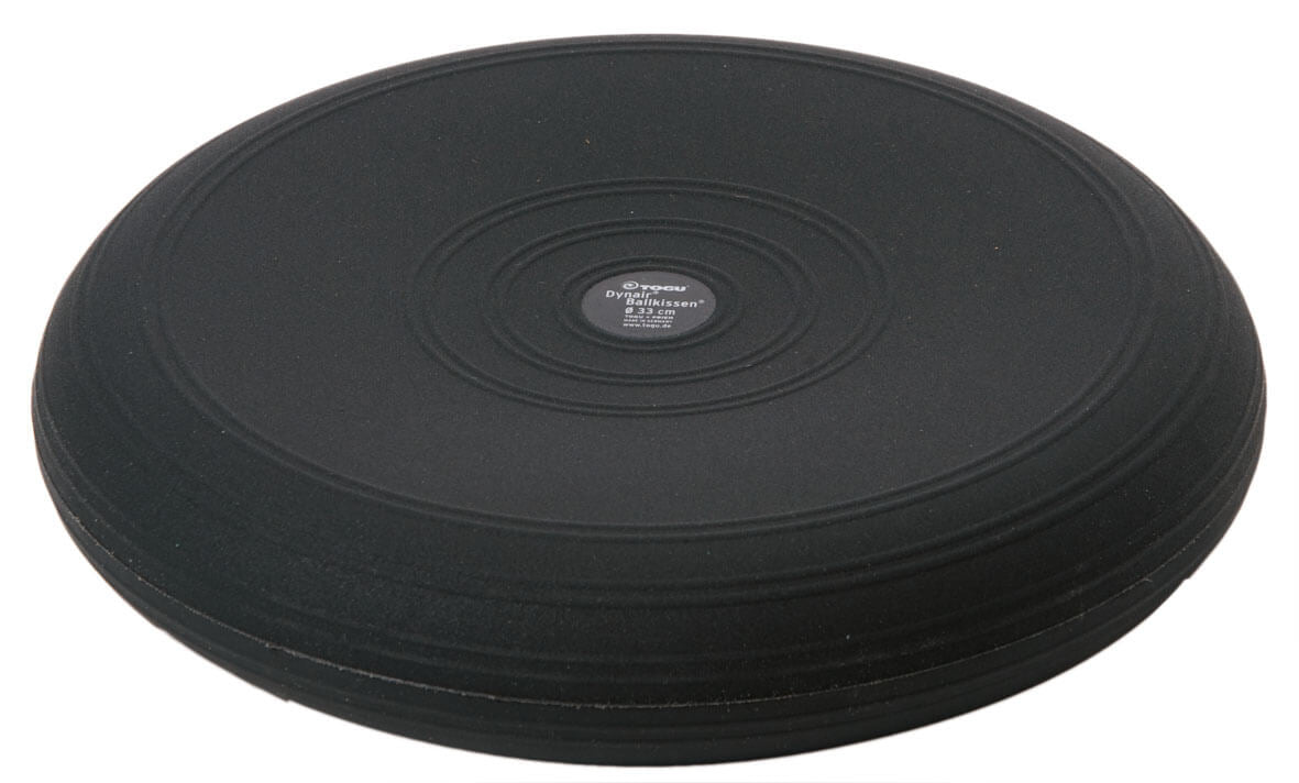 TOGU Dynair Ballkissen XL Balancekissen – 36 × 36 cm, luftgefüllt, schwarz