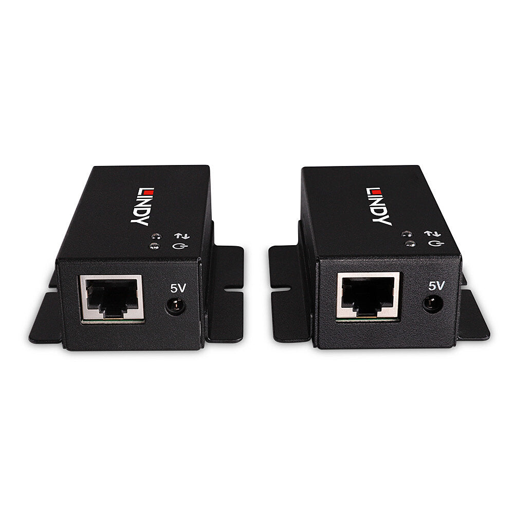 Lindy 43386 Medienkonverter USB 2.0 zu RJ-45 – bis 50 m, USB 2.0 (480 Mbit/s), 2× RJ-45, 3× USB 2.0, für Cat5e