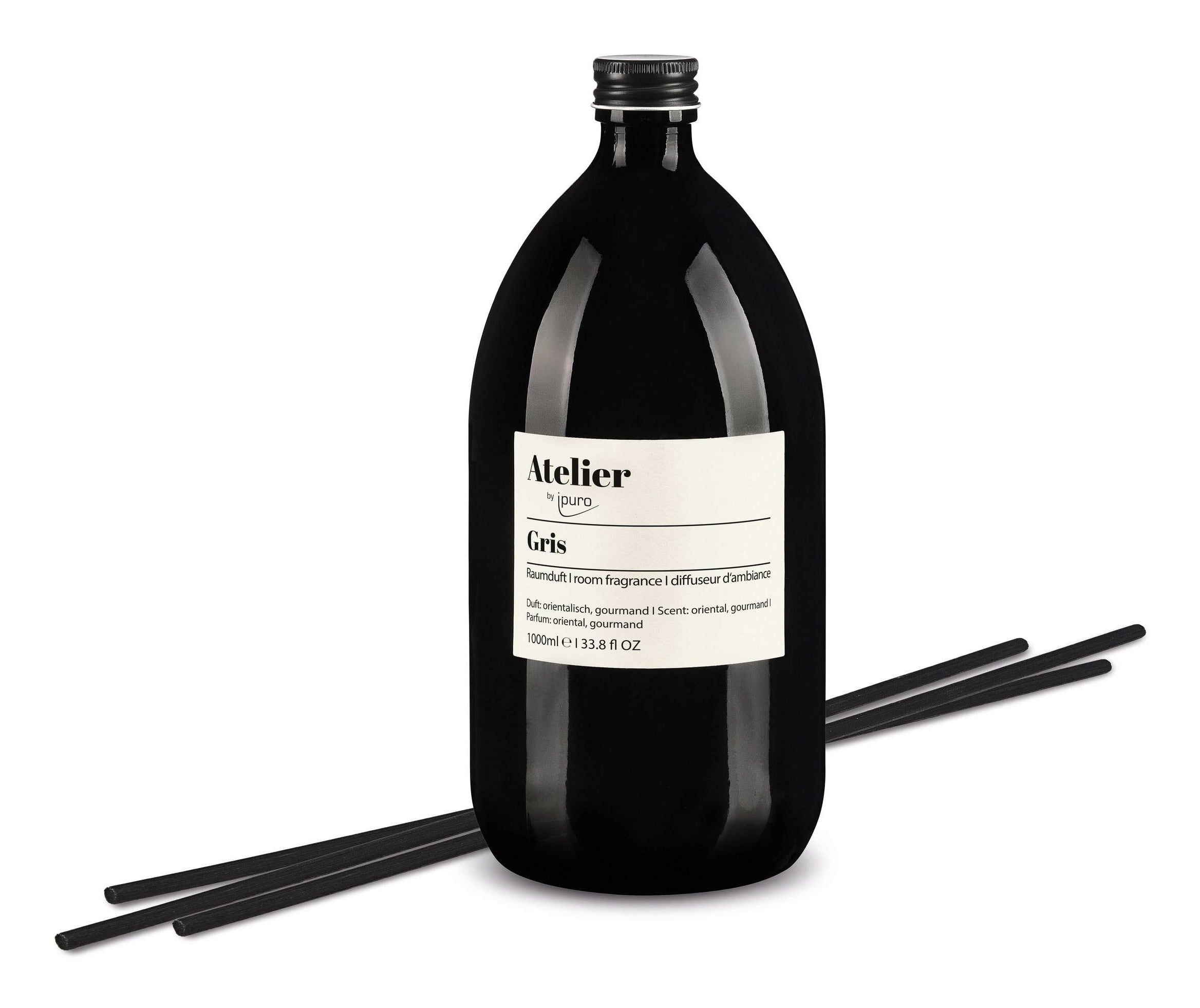 ipuro Nachfüllung für Duftstäbchen, Atelier Grau, 1'000 ml