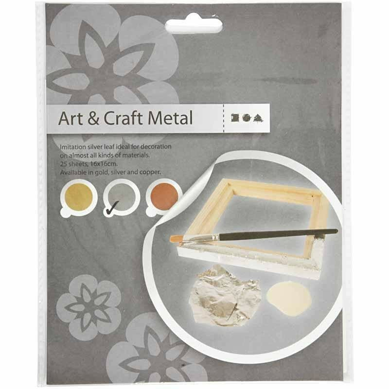 Creativ Company Holografische Bastelfolie, Silber, 16 × 16 cm, Set à 25