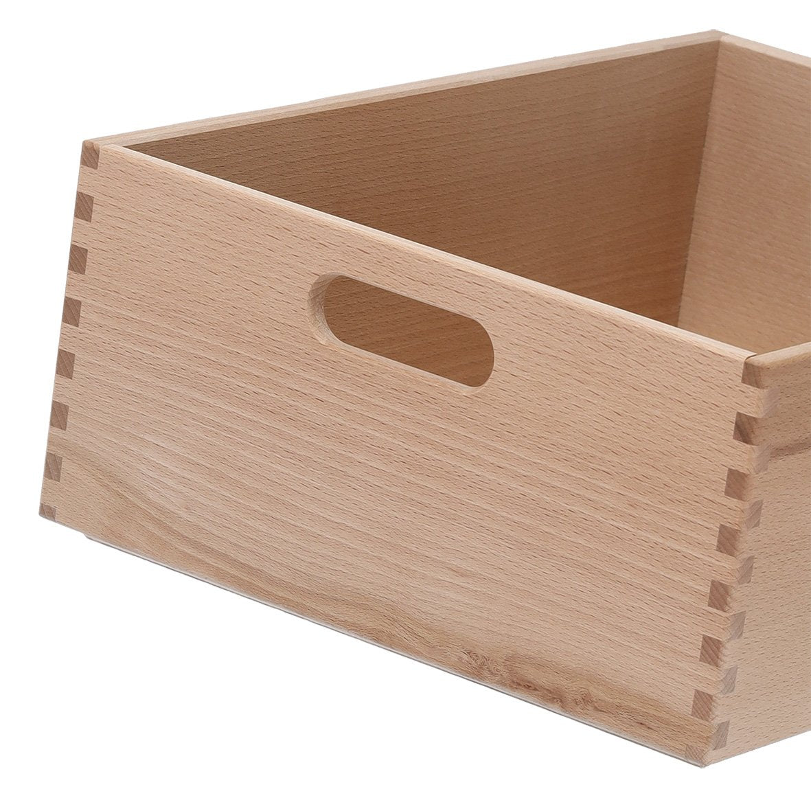 Zeller Present Aufbewahrungsbox (ohne Deckel) – Buche – Natur – stapelbar, mit Griff – 300 × 150 × 400 mm