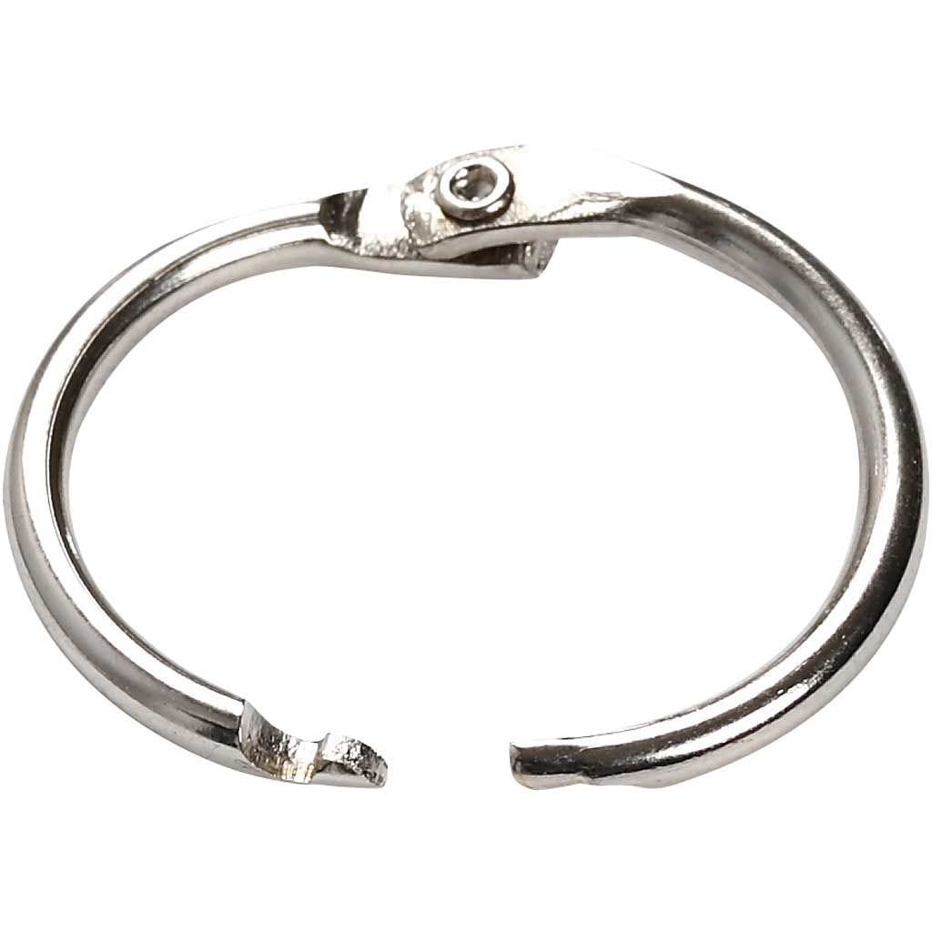 Creativ Company Biegering, Metall, Silber, Ø 1,9 cm × 2 mm, Set à 10